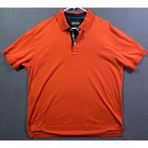 Orvis Men's Orange S/S Polo Shirt XLarge XL 50 x 28 Pima Cotton Spread Fishing
